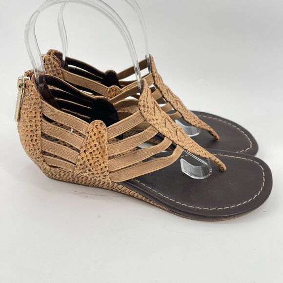 Donald J. Pliner SIGNED Deena Wedge Sandals Size 7 EUC AUTOGRAPHED - Picture 14 of 16